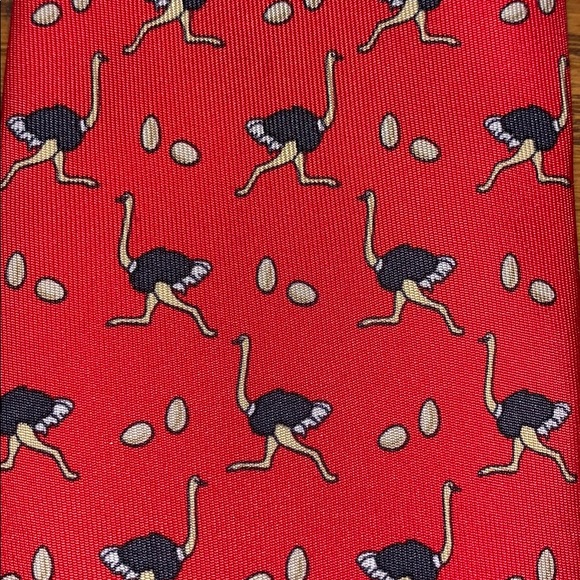Hermès men’s tie ostrich - Picture 4 of 5